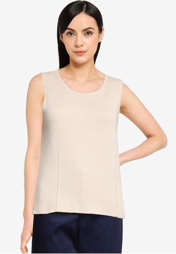 G2000 beige Milano Knitted Cotton Sweater Top FCB1AAA2D7F3C3GS_1