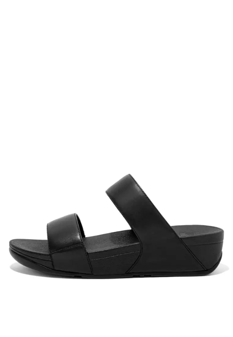 LULU Women's Leather Slides - Black (ED4-090)
