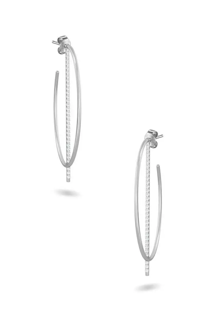 White gold on sale large hoops