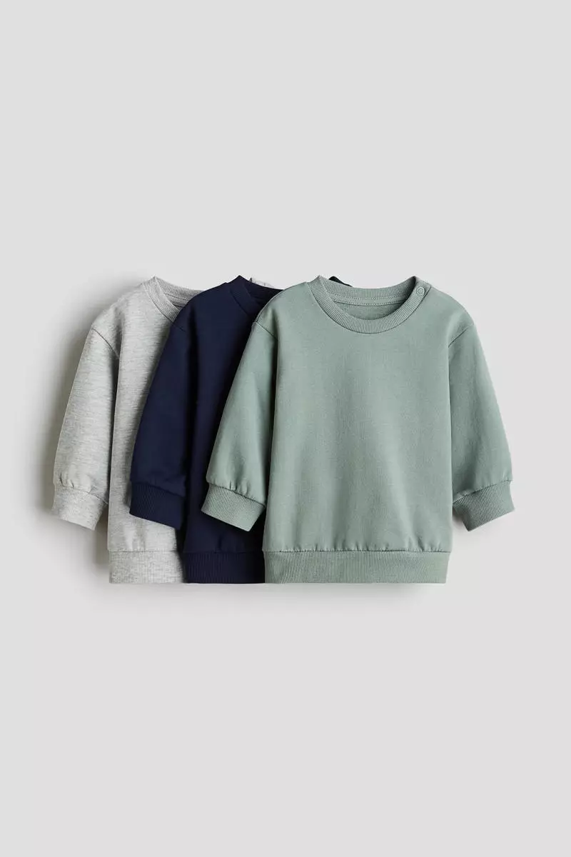 3-pack cotton sweatshirts