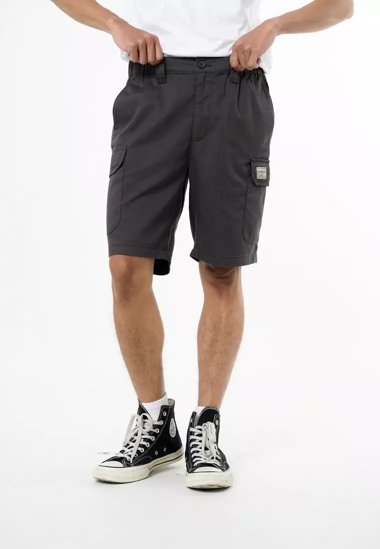 3Second Men's Short Cargo Pants Relaxed Fit Cotton Twill North C010225