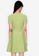 ZALORA BASICS green V Neck Button Down Fit and Flare Dress CD464AAC7AFAA0GS_2