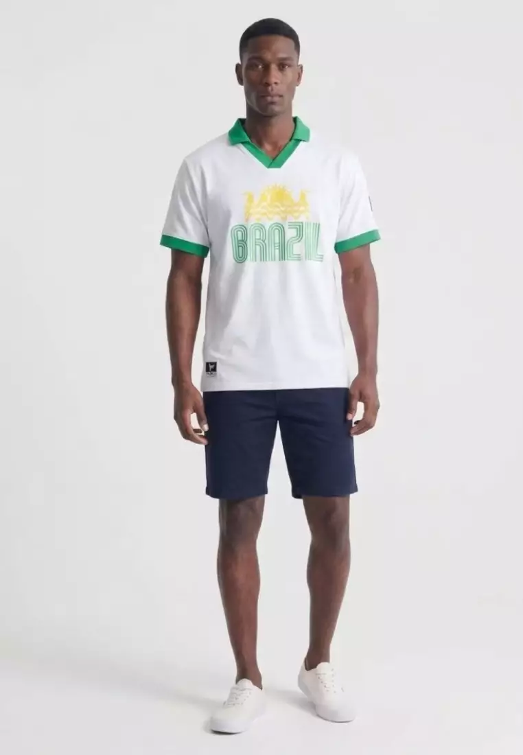 BRAZIL Polo Jersey - The World Reimagined by PLAY BONITO - ! US MEN SIZES ! : S, M, L, XL