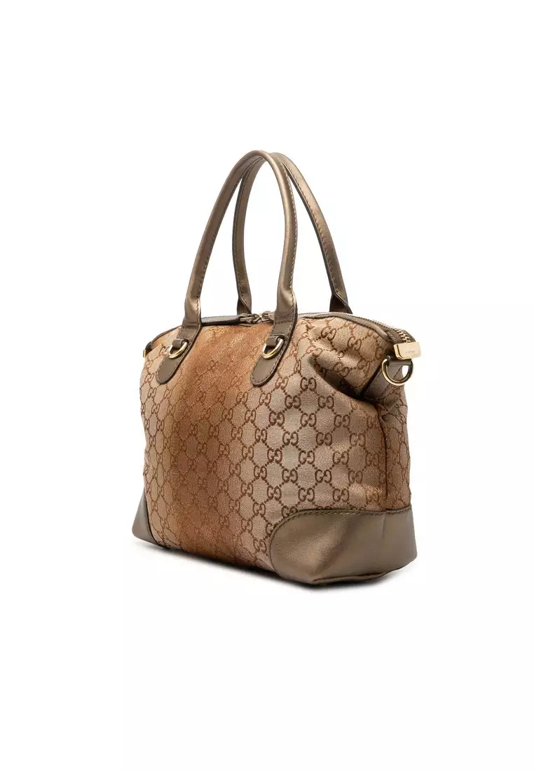 Pre-Loved Gucci Gg Lurex Heart Bit Satchel