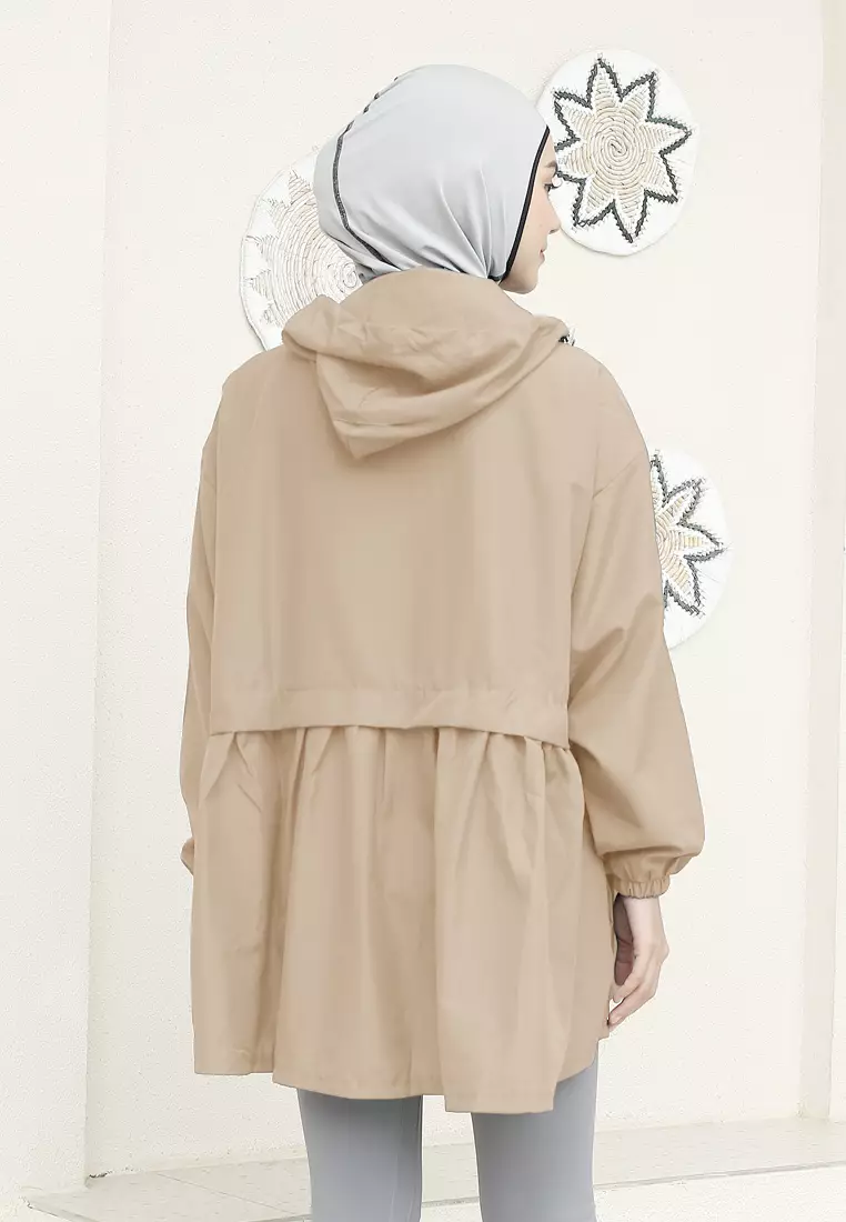 Zelena - Archie Sports Jacket | Jaket Olahraga Wanita Ruffle - Brown Sugar