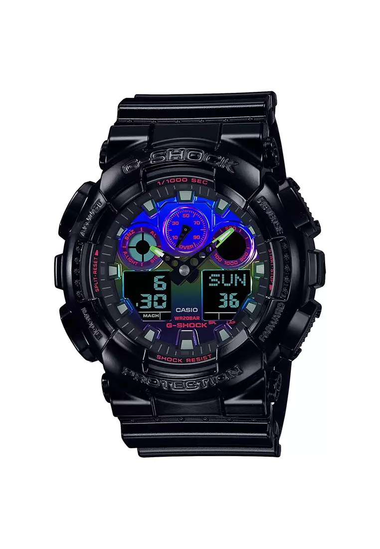 Casio G-SHOCK Jam Tangan Pria - Black - Resin - GA-100RGB-1ADR