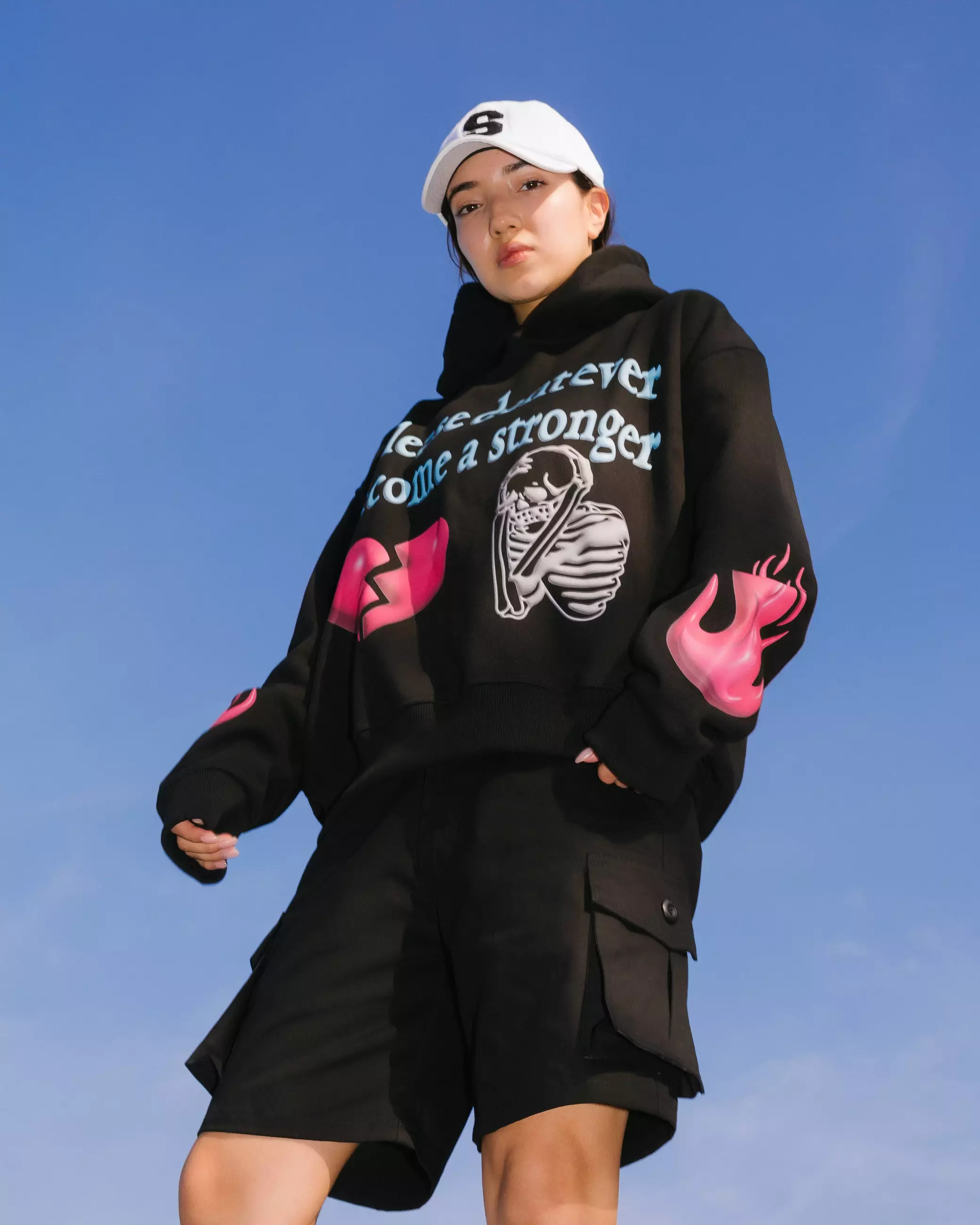 OOTDSUPPLY Hoodie Boxy Fit 375gsm Stronger Black l Hoodie Boxyfit Heavyweight | HDB003