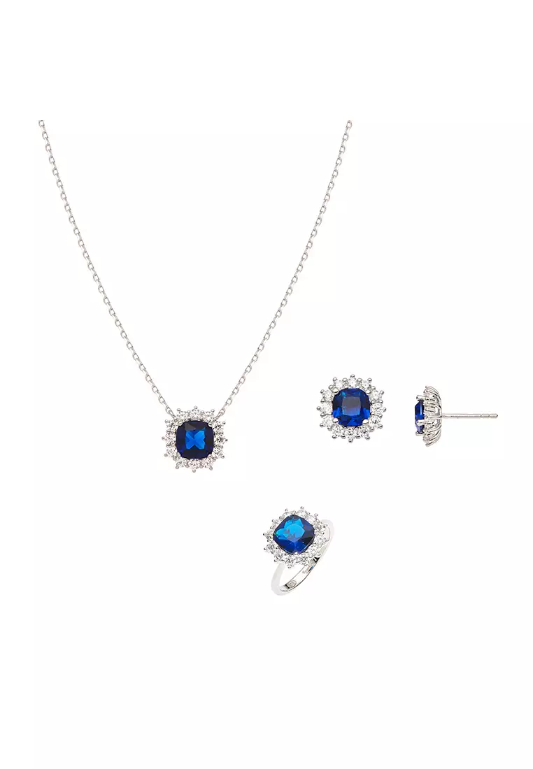 Grossé La Belle: 925 silver, CZ stone pierced earrings  GS60487