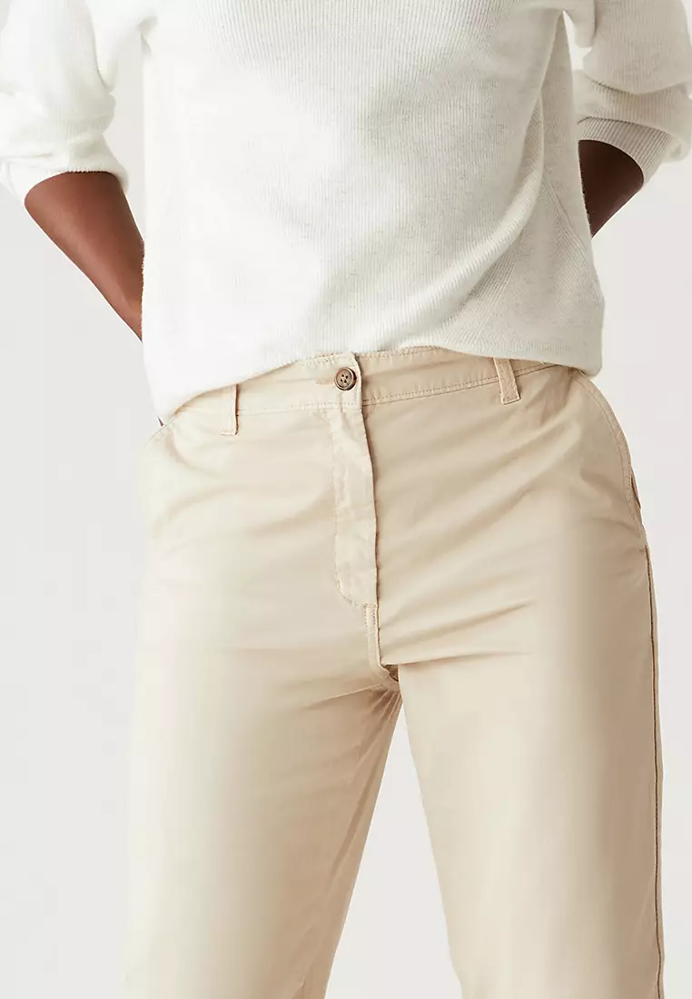 Cotton Rich Tea Dyed Slim Fit Chinos