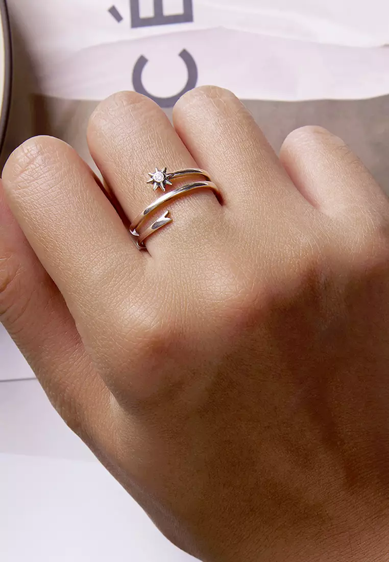 Solid 925 Sterling Silver Spinny Bloom Ring