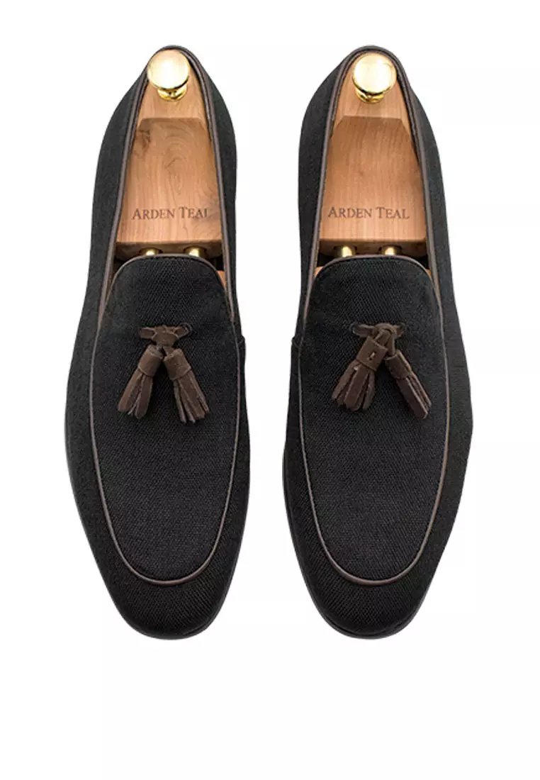 Rafael Black Tassel Belgian Loafer