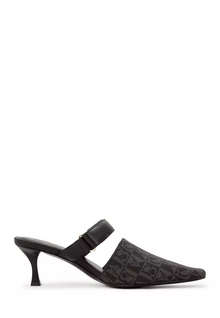 Discount on BONIA  shoes - SKU: Black Marcella Monogram Mules