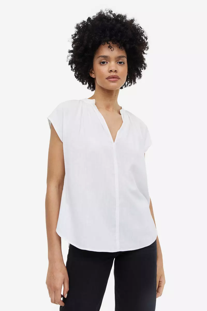 Hm v neck blouse sales