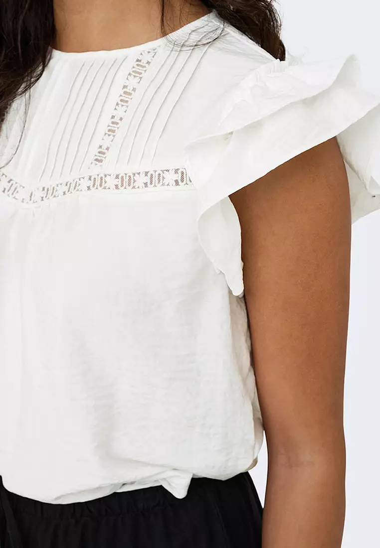 Sleeveless Woven Lace Top