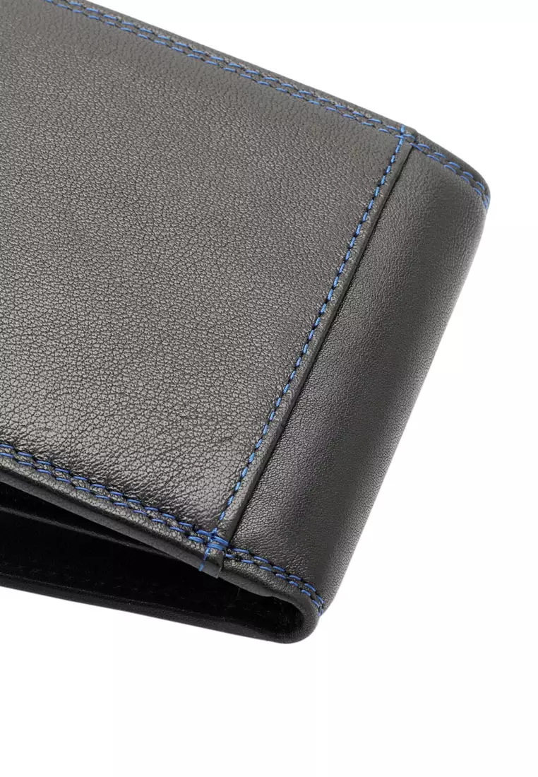 Men's RFID Blocking Tri Fold Wallet (RFID 錢包) - 黑色