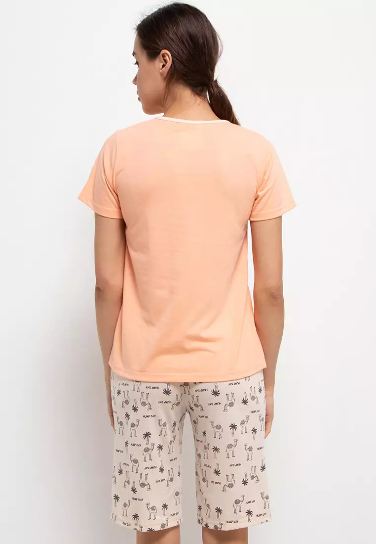 Pyjama Pijama Short Sleeve Short Pants Sleepwear