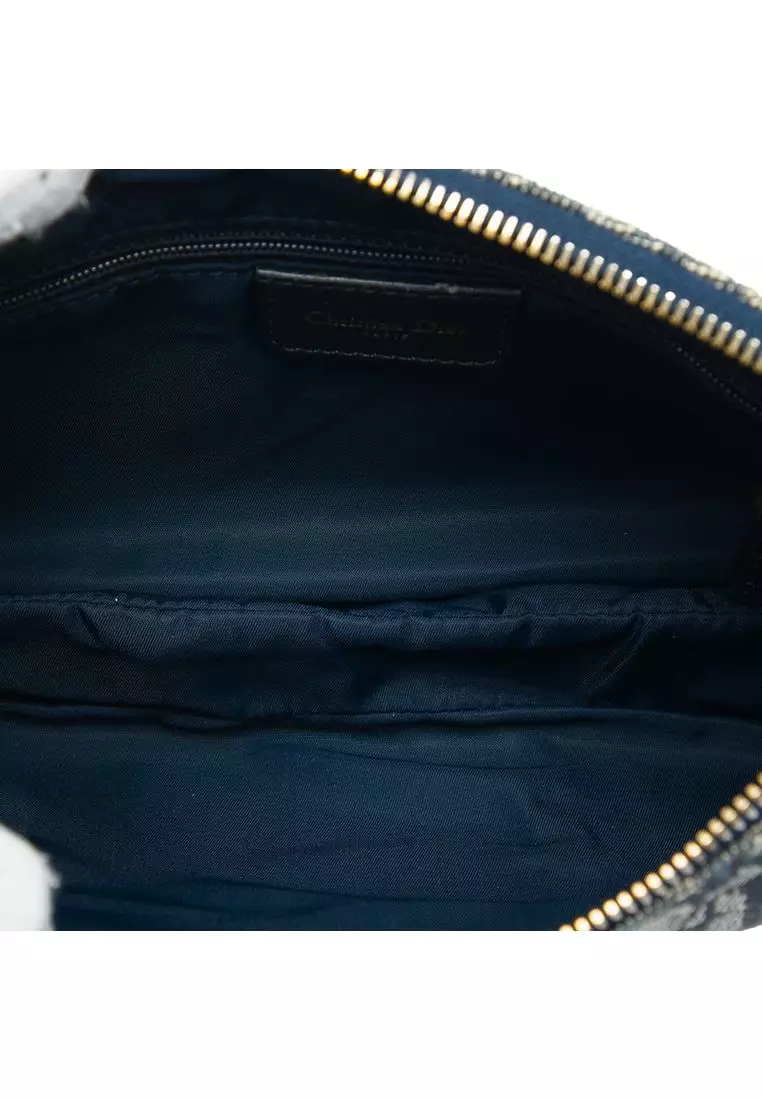 Pre-Loved Dior Diorissimo Trotter Canvas Double Saddle Crossbody