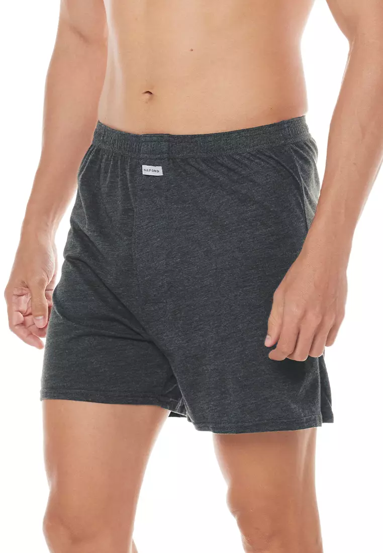 Premium Cotton Inside Garter Men's Boxer Shorts Carib - Shadow (Single Pack)