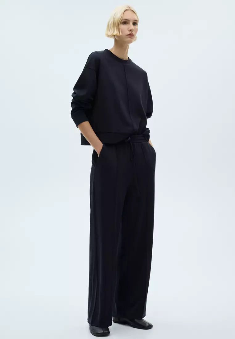 Wide Leg Jogger Trousers