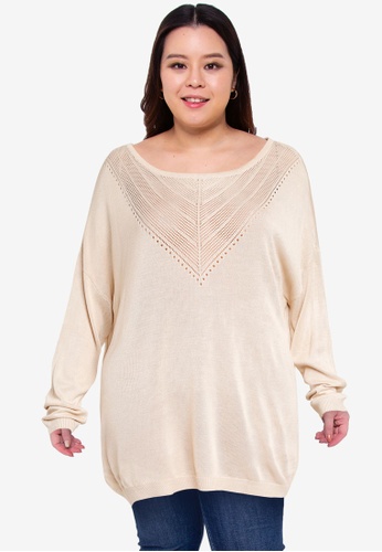 Buy Only Carmakoma Plus Size Kath Long Sleeve Pullover Online On Zalora Singapore
