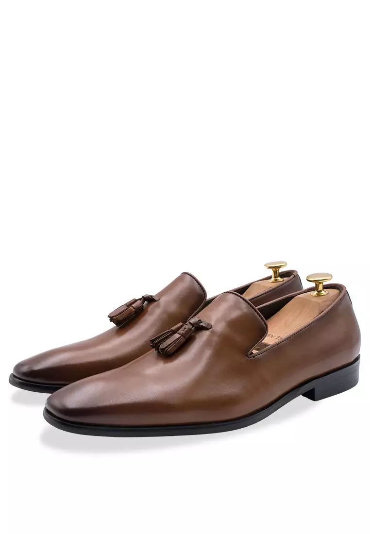 Polvorines Chestnut Wholecut Tassel Loafer