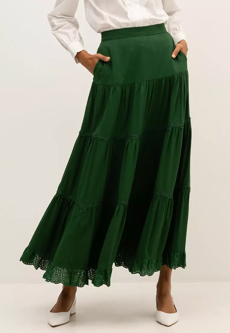 Buy Zalia FSC Rayon Tiered Frill Skirt 2024 Online | ZALORA Singapore