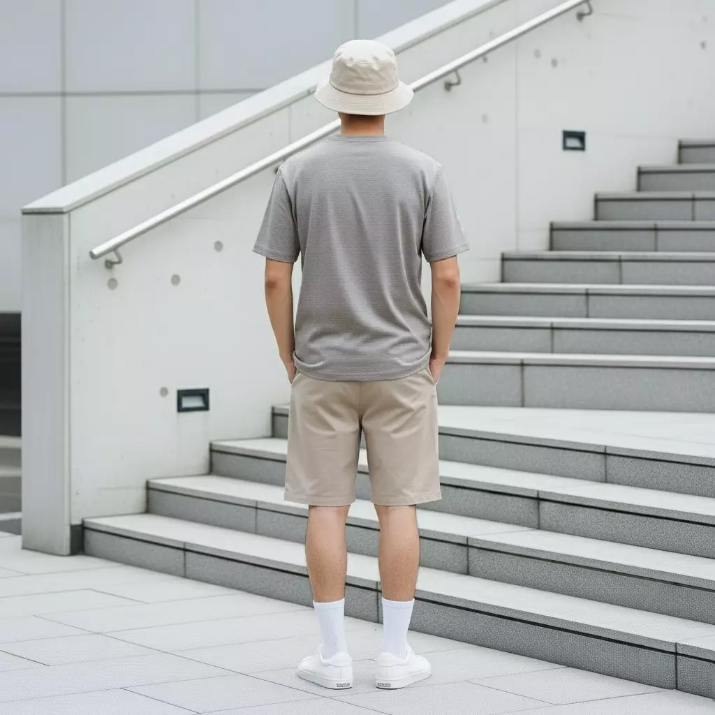 Kale PLUTO LIGHT GREY T-shirt Cotton Cloudy Boxy Fit - Kaos Korea - Atasan Kaos Pria - Kaos Basic Pria