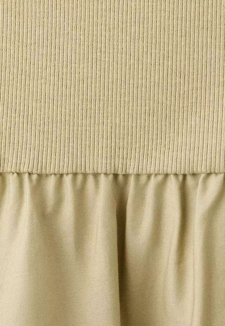 Contrast-Bodice Dress