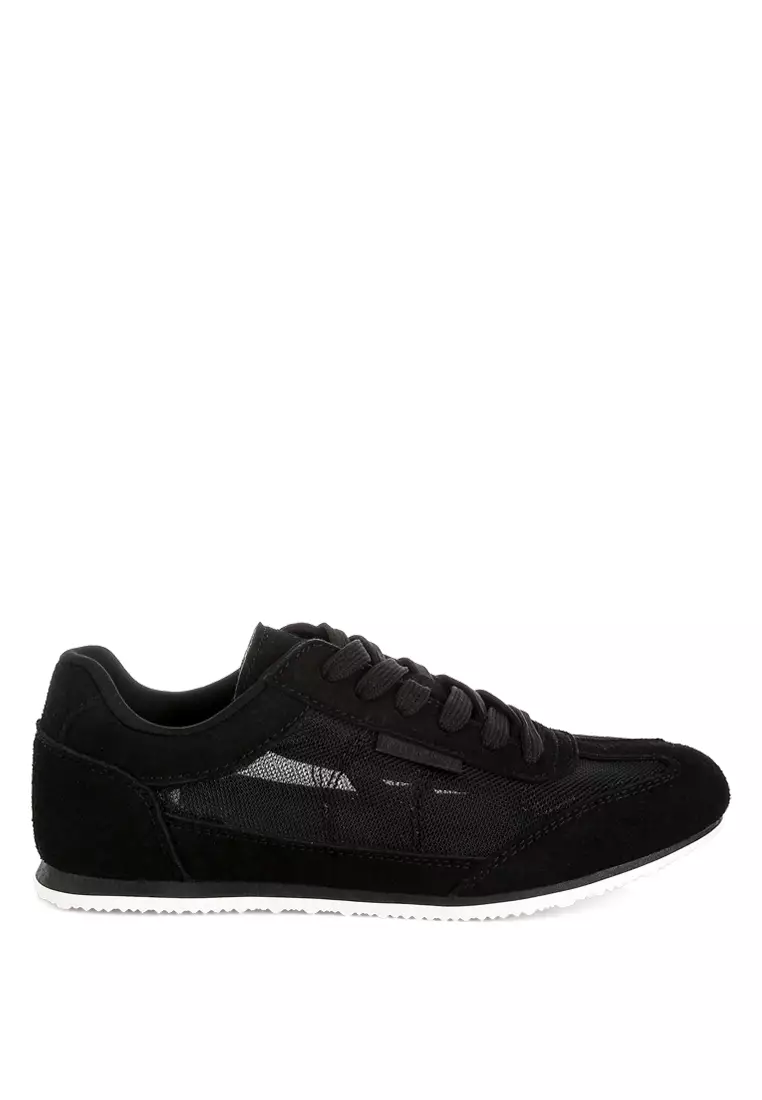 Discount on Rag & CO.  shoes - SKU: Microfiber & Mesh Sneakers in Black