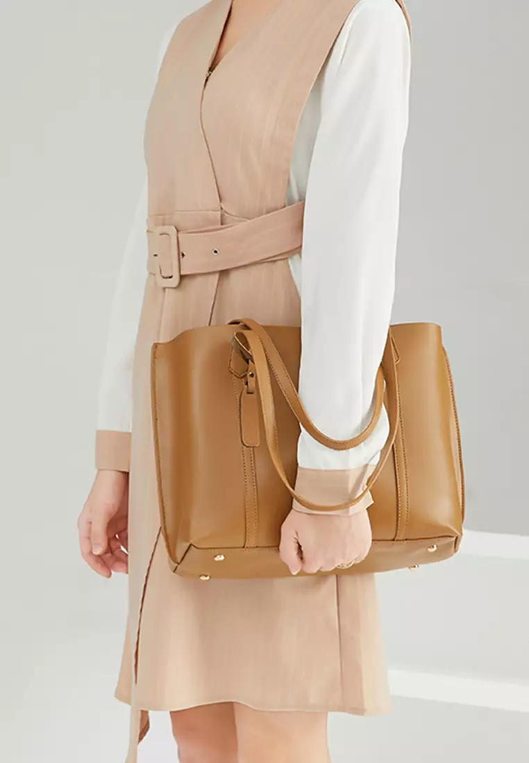 Stylish Faux Leather Tote Bag DP8157