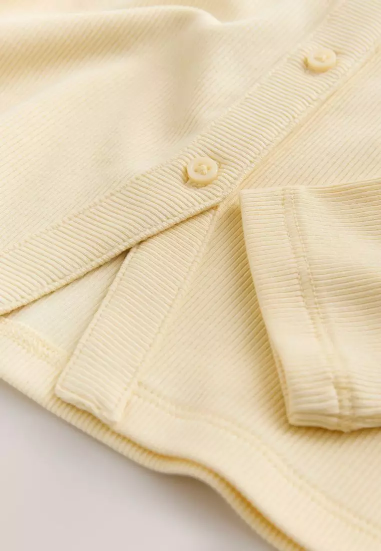 Long Sleeve Ribbed Cardigan
