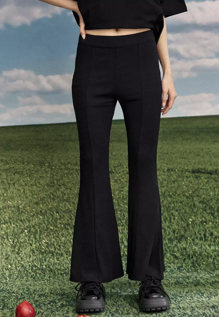 Flared Thin Material Cooling Slim Pants