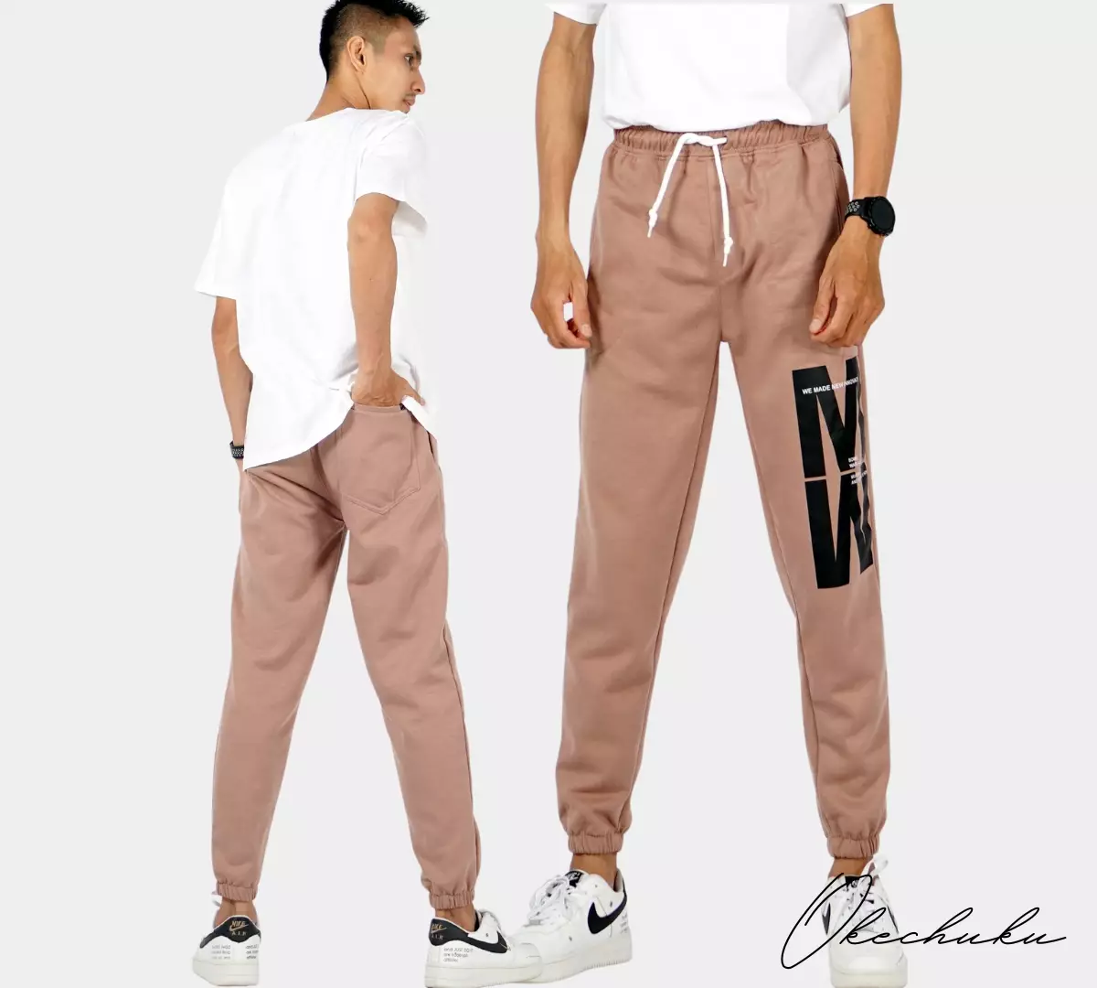  MORIS Celana Joger Pria Jogger Pants Celana Training Olahraga - Moka