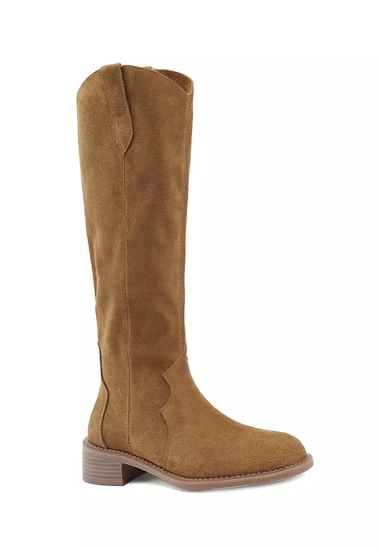 Discount on Twenty Eight Shoes  shoes - SKU: VANSA Fashionable Cow Suede High Cowboy Boots VSW-B08288719