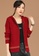 A-IN GIRLS red Ethnic Striped Hooded Knitted Jacket 74703AACFA6E49GS_3