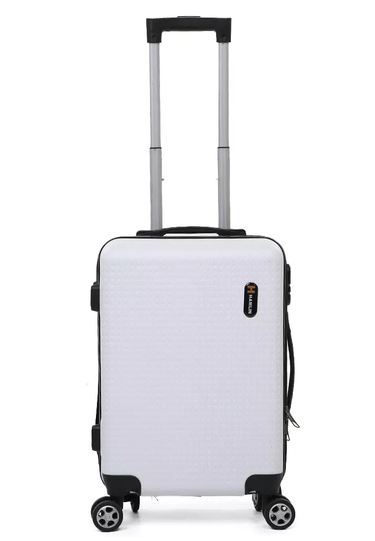 Carlton Koper Hardcase Unisex Size 20 Inch Dual Tone Color Large Compartment Suitcase Code Lock System Material ABS+PVC Coated ORIGINAL - White Red