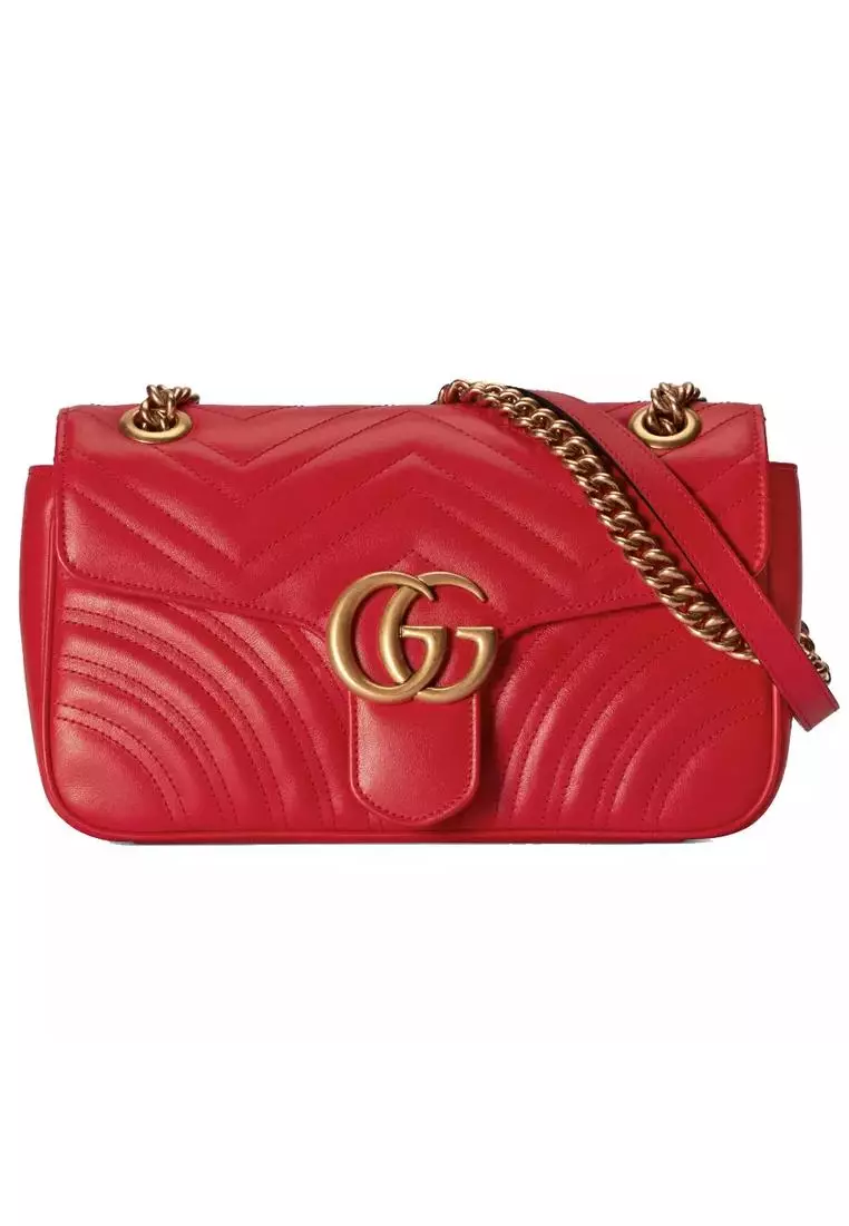 Gucci red leather discount bags