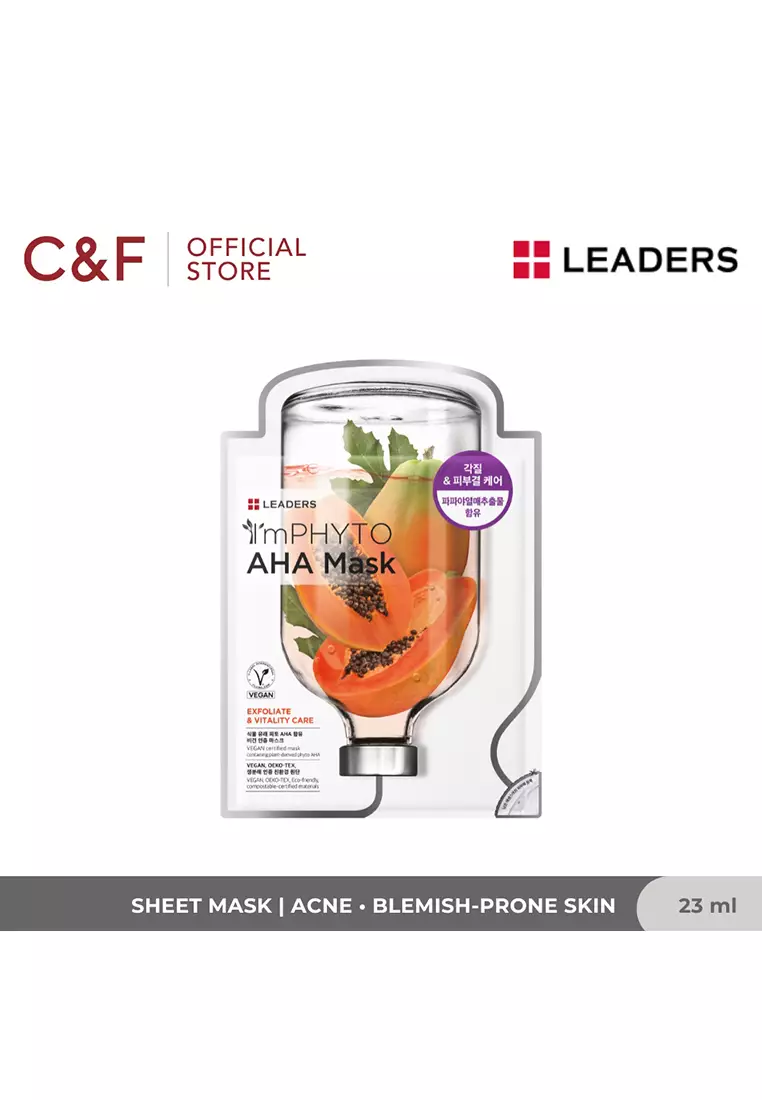 Leaders Imphyto AHA Sheet Mask 23 ml - Masker Wajah
