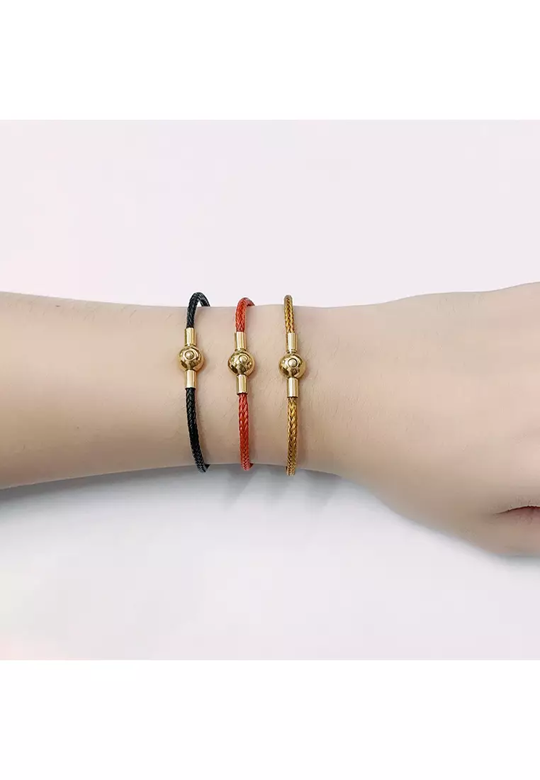 Gold Steel Wire Clasp Bracelet L1 (3MM)