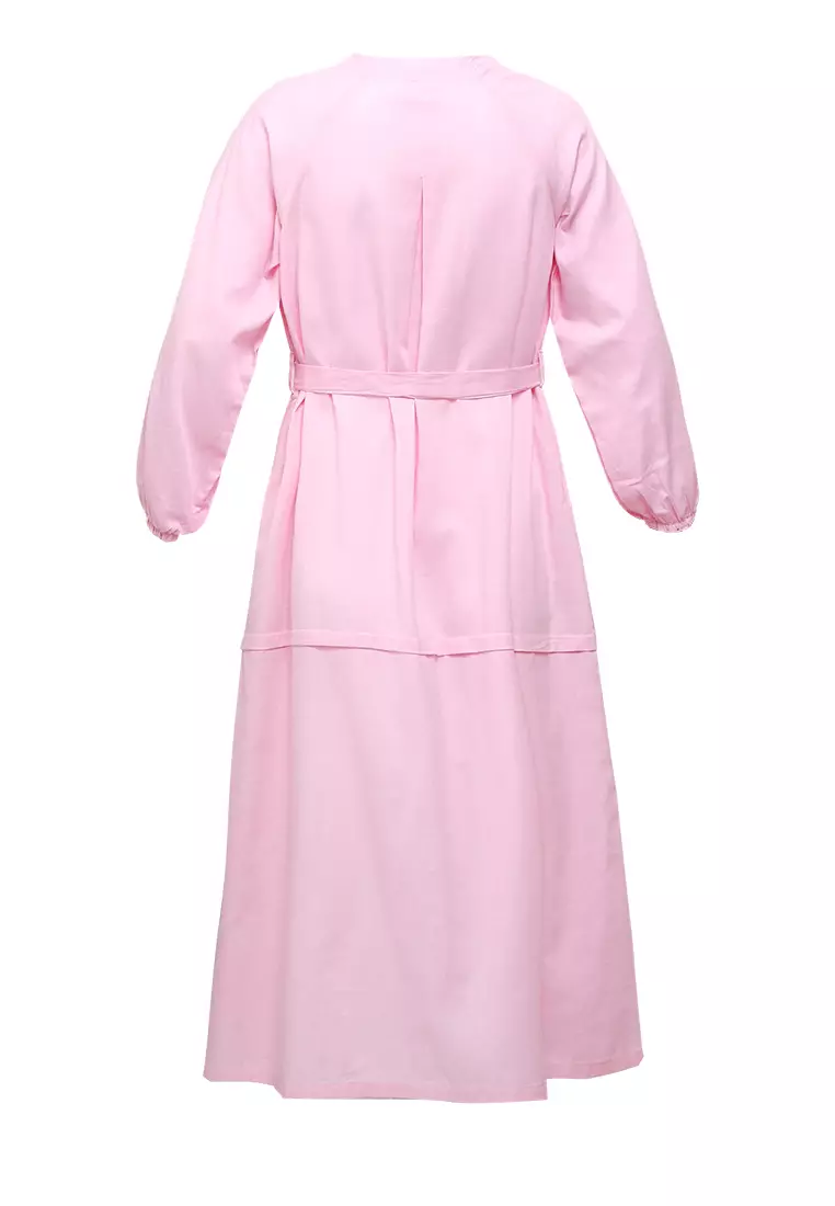 Pito Dito Girl Chatucha Dress Panjang Anak Pink - Size 4