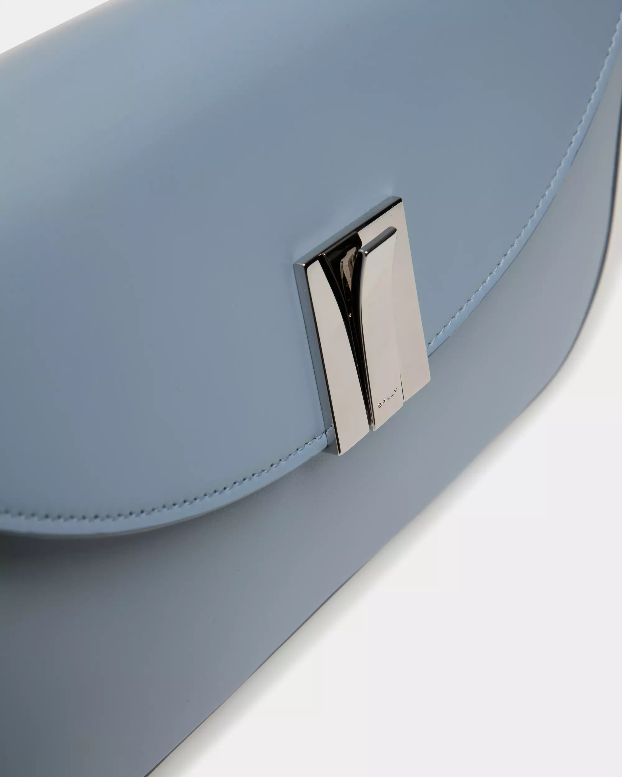 Bally Ollam Baguette Leather Bag - Light Blue