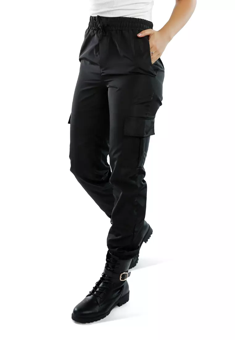 Buy London Rag Black Woven Cargo Pants With Belt 2024 Online