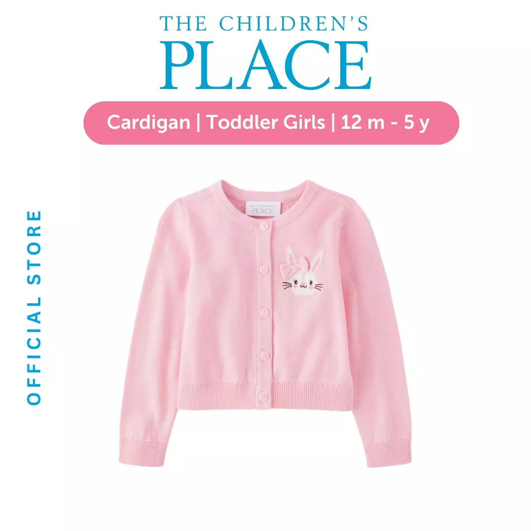 Toddler Girls Bunny Cardigan - Jaket Bayi Perempuan (Pink)