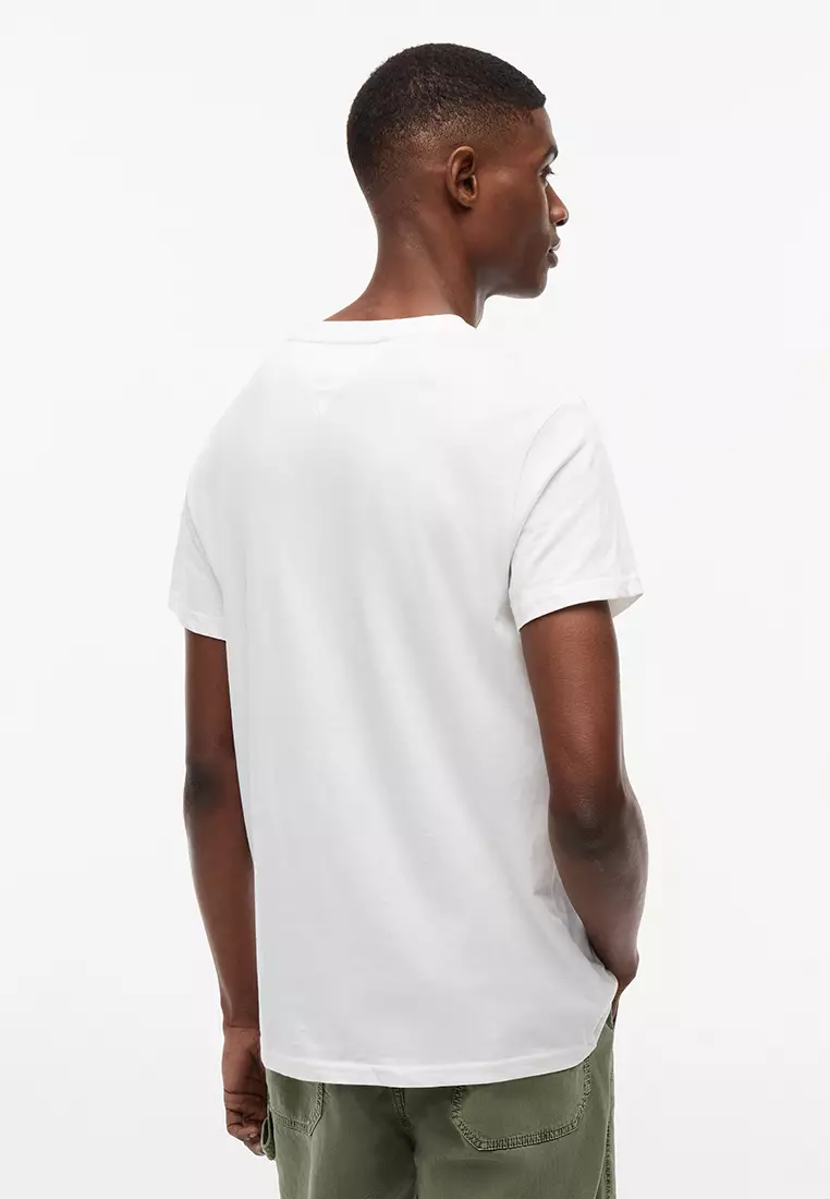 Linear Logo Slim Crew Neck T-Shirt - Tommy Jeans