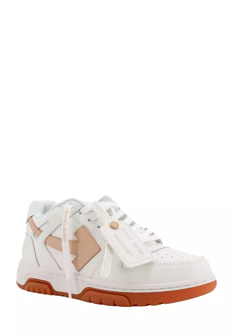 OFF WHITE Leather sneakers with iconic Zip Tie White