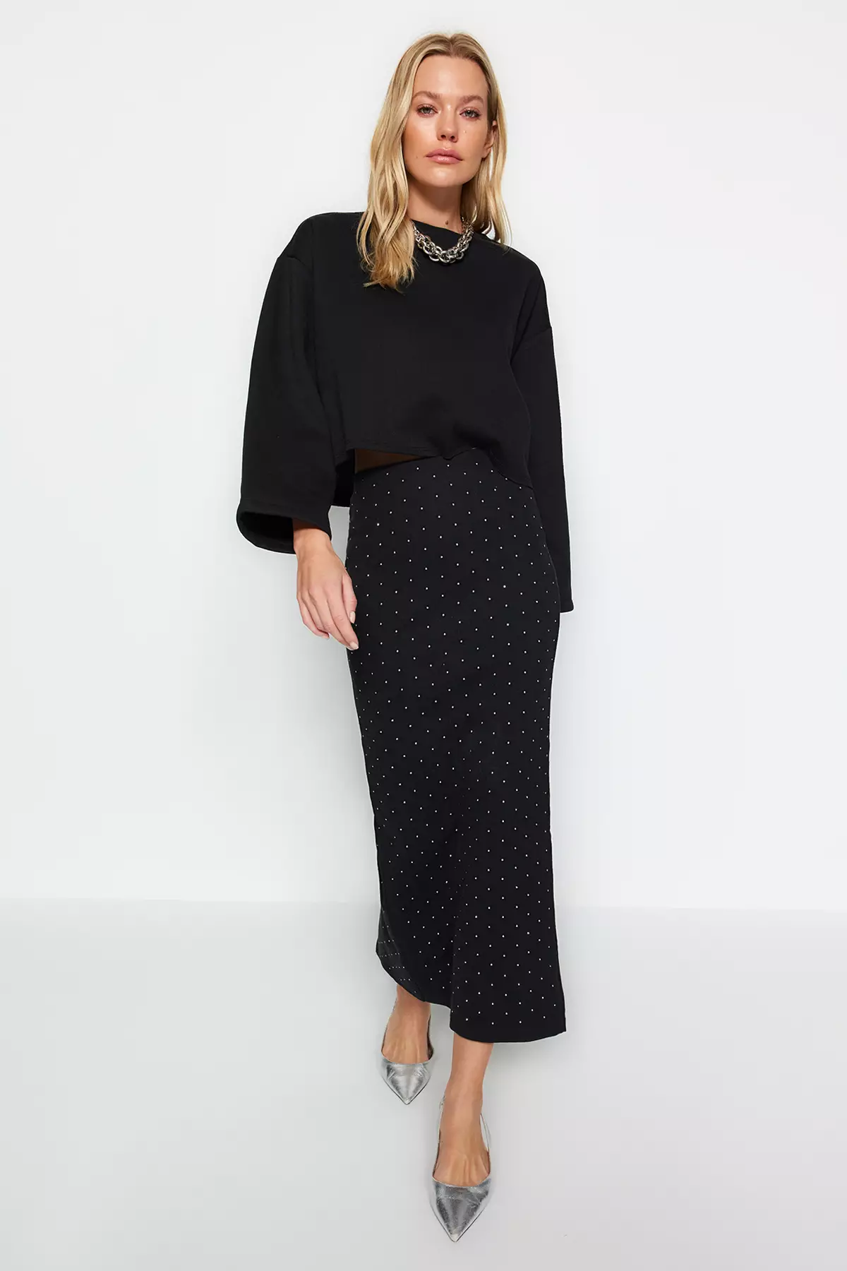 Rib Midi Skirt