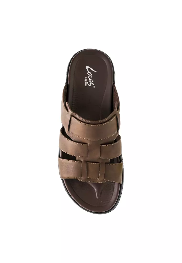 Men Slip On Faux Leather Casual Sandals - 240141238