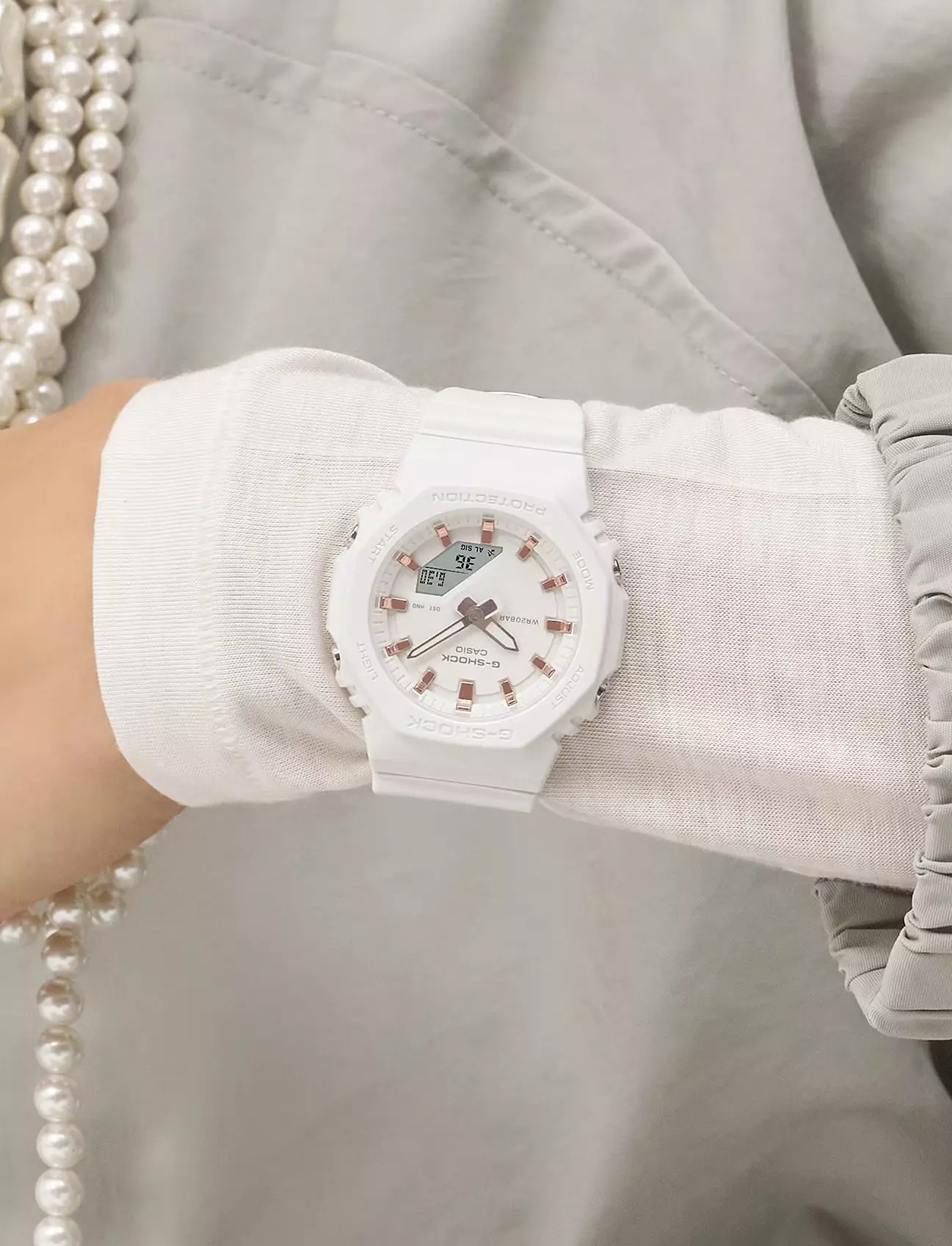 G-SHOCK Women GMA-P2100M-7A Resin Digital Analog Resin White