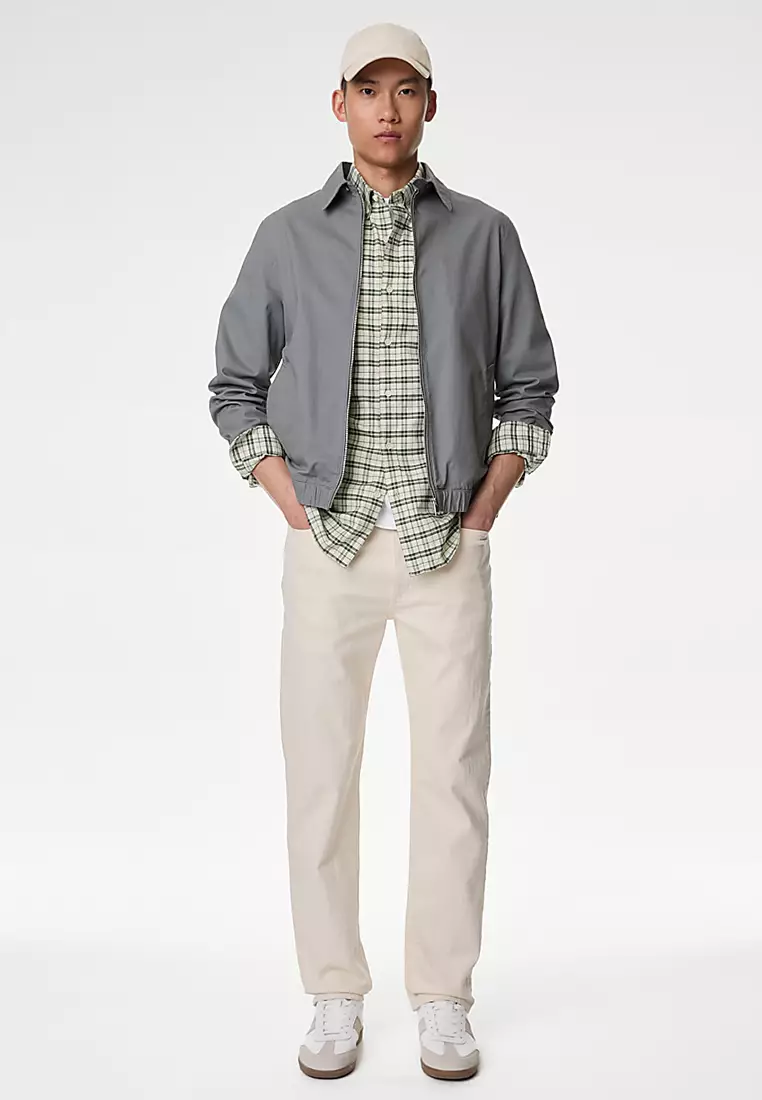 Easy Iron Pure Cotton Check Oxford Shirt