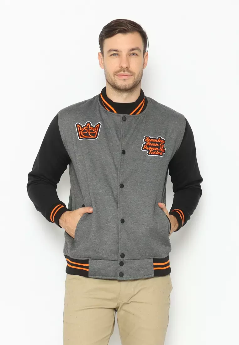 Jual 17seven Original Jaket Varsity 0005 CASTLE Original 2024